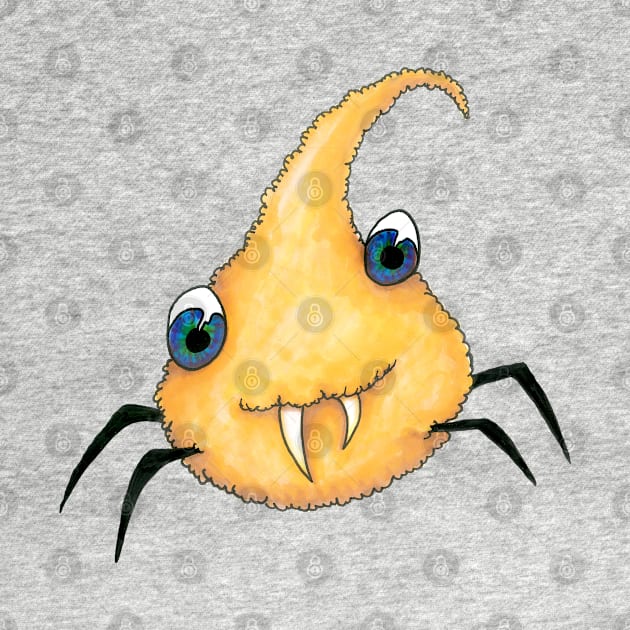 Orange droplet monster by LeighsDesigns